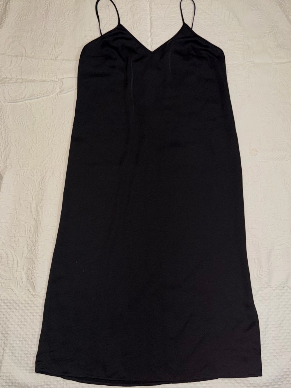 Black Slip Dress with Spaghetti Straps